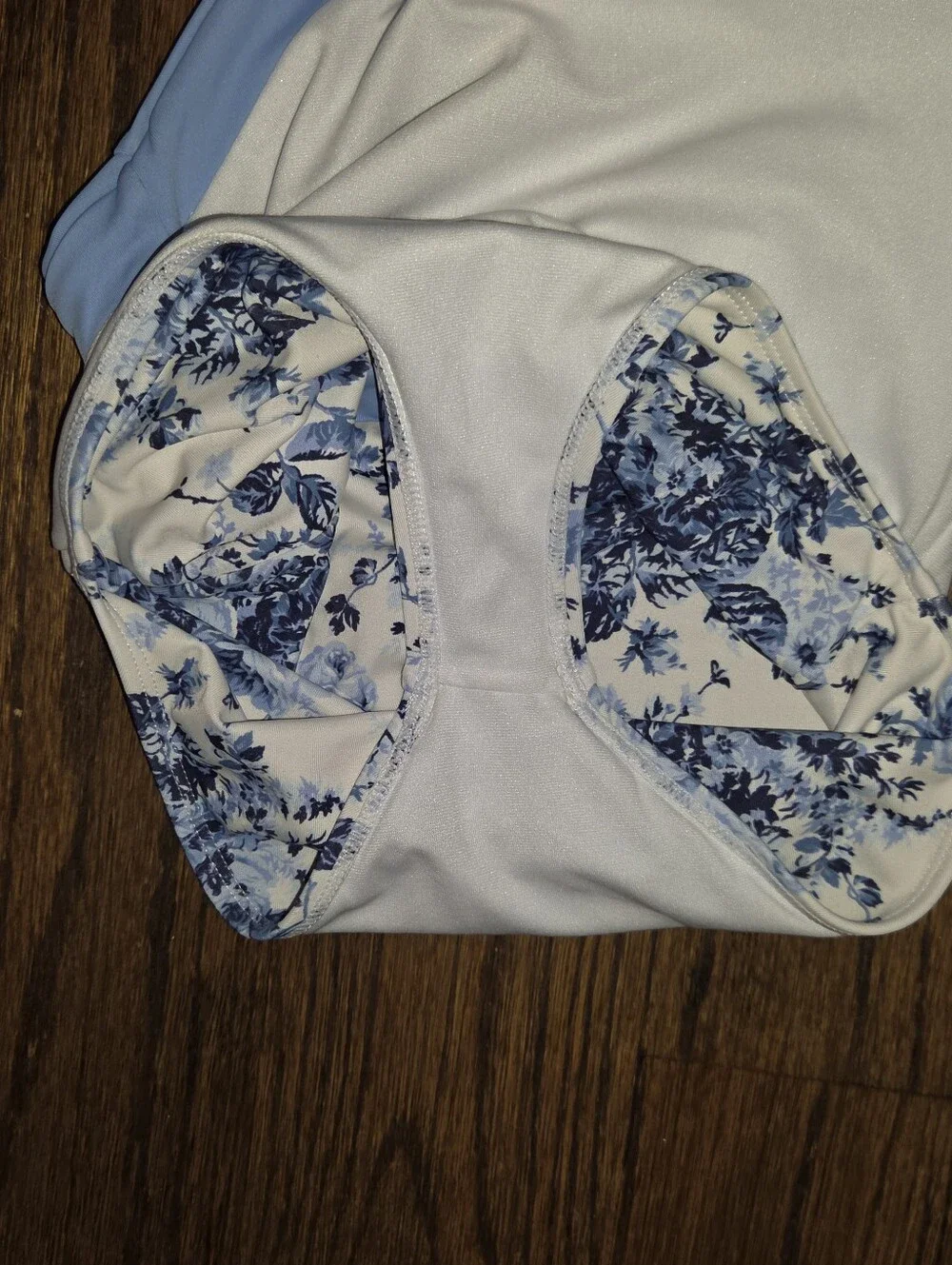 Janie And Jack Swimsuit One Piece Blue White Floral Size 5